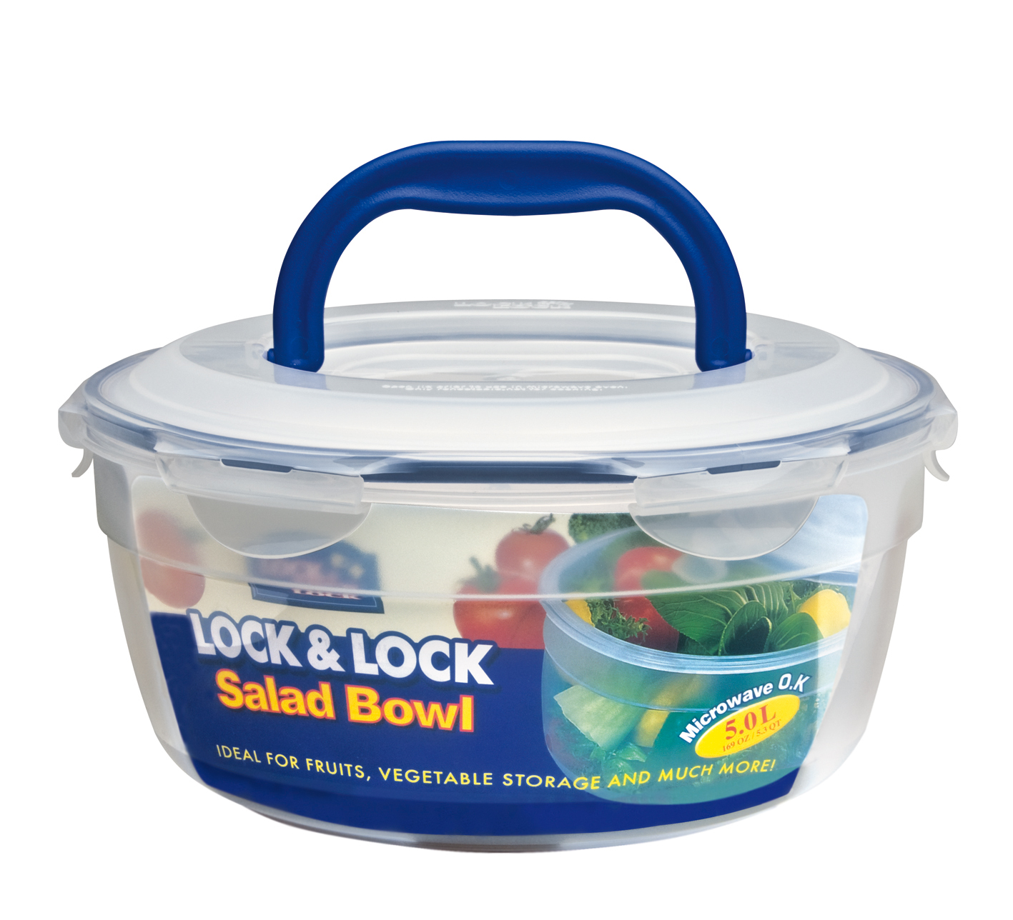 LocknLock Salatschüssel mit Griff rund 5l (HSM948H)