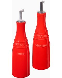 Staub Öl- & Essigset, 0,25L, Kirsch-Rot, Keramik