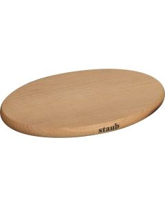 Staub Magnetischer Topfuntersetzer aus Buchenholz, oval