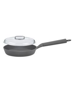 Spring Escale Bratpfanne aus Gusseisen mit Domo Glasdeckel