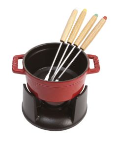 Mini Fondue Set aus Gusseisen, Ø10cm