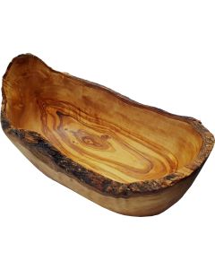 Olivenholz Obstschale Naturoptik oval, ca. 24-27cm x16cm