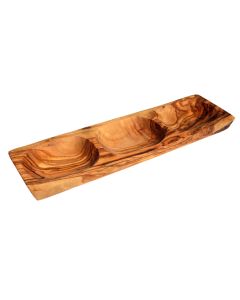 Olivenholz 3er Antipasti-Schale, ca. 35x10,5x2,4cm