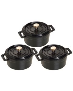 3er Set Mini Cocotte rund, Ø14cm
