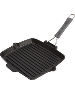Grillpfanne aus emailliertem Gusseisen, quadratisch, 24x24cm
