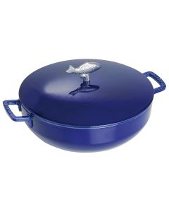 Fisch-Cocotte, 28 cm, dunkelblau