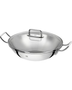 Plus Wok mit Deckel und Edelstahlgitter, 32cm