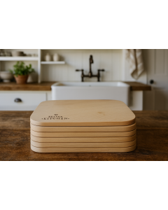 seleXions® 6x Frühstücksbrett Ahorn unverleimt gerundet "Better Kitchen"