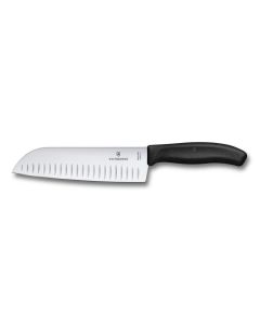 Victorinox Swiss Classic Santokumesser mit Kullen, schwarz