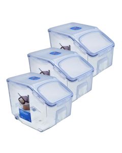 LocknLock 3x Klappbox Caddy Jumbo mit Rollen 12 Liter (HPL510/3)