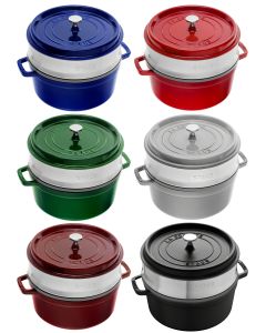 Runde Cocotte mit Dämpfeinsatz, Ø26cm