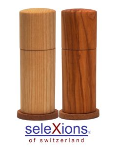 Set Salzmühle Esche und Pfeffermühle Olivenholz 