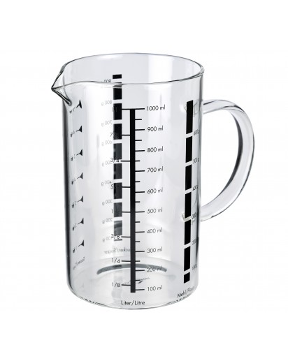 Küchenprofi: Messbecher, Glas, 1L