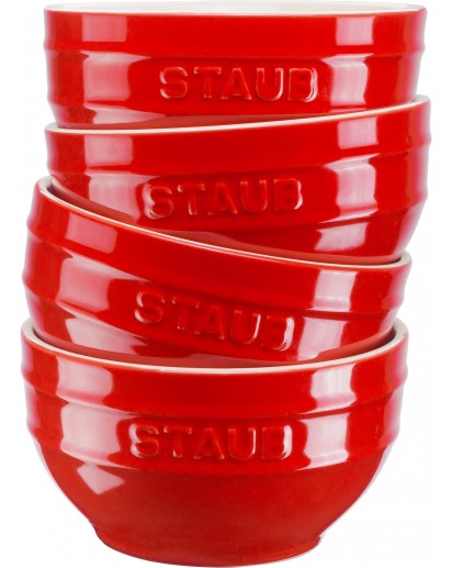 Staub: Schüssel Set 4-tlg., Ø12cm, Kirsch-Rot