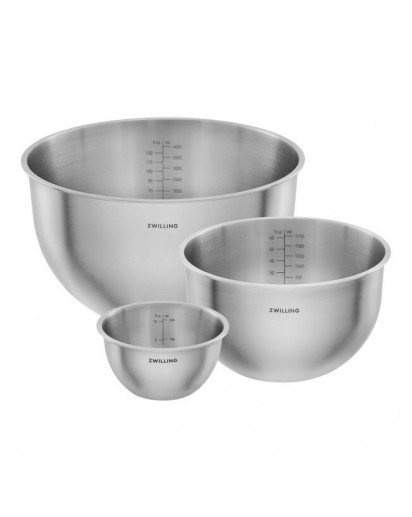 Zwilling: Fresh & Save Bowls Schüssel Set S/M/L, 3-tlg., Edelstahl