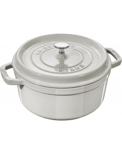 Staub: Runde Cocotte, Ø22cm, Weisser Trüffel