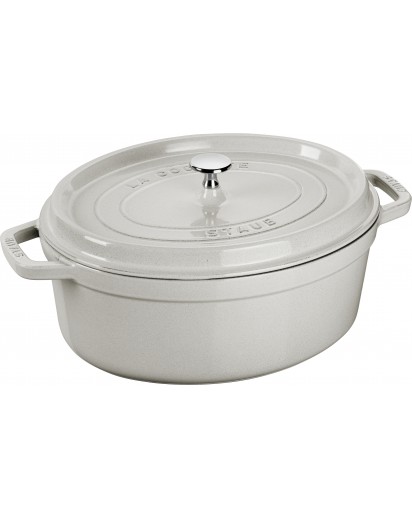 Staub: Ovale Cocotte, 37cm, Weisser Trüffel