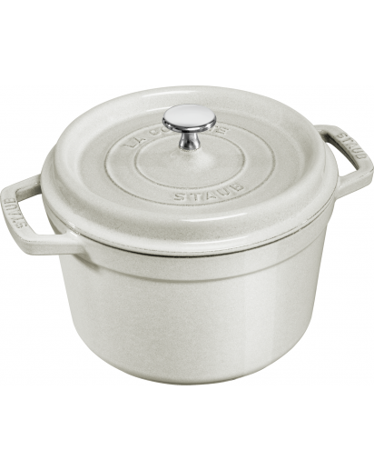 Staub: Cocotte hoch, Ø24cm, weisser trüffel