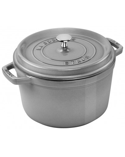 Staub: Cocotte hoch, Ø24cm, grau