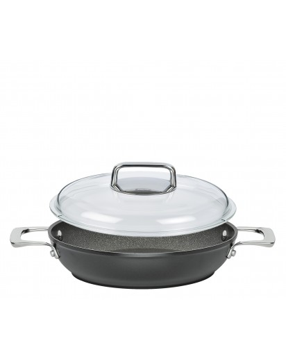 Spring: Meridian Intense Pro Servierpfanne XL mit Domo Glasdeckel, Ø28cm