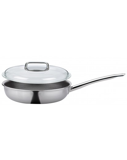 Spring: Vulcano Cut Resist Pure Bratpfanne XL mit Domo Glasdeckel