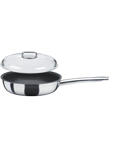 Spring: Vulcano Classic Bratpfanne XL hoch, mit Domo Glasdeckel Ø24cm