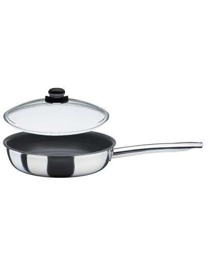 Spring: Vulcano Classic Bratpfanne XL hoch, mit Vulcano Glasdeckel Ø28cm