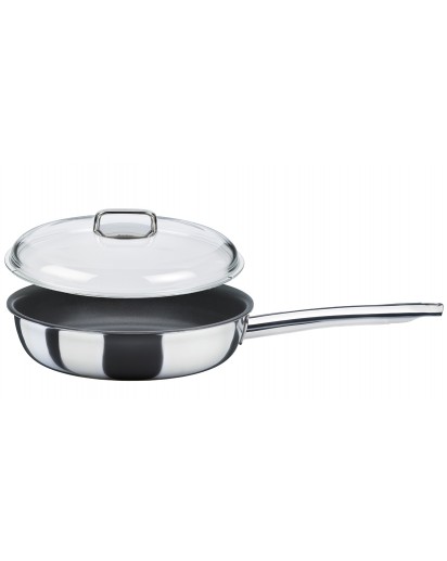 Spring: Vulcano Classic Bratpfanne XL hoch, mit Domo Glasdeckel