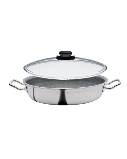 Spring: Vulcano Intense Pro Servierpfanne XL hoch mit Vulcano Glasdeckel, Ø28cm