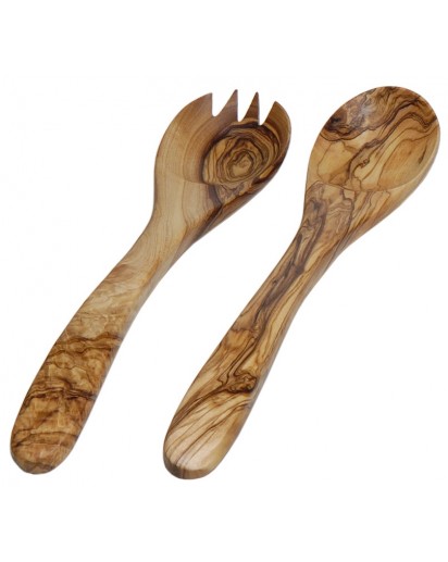 Salatbesteck Olivenholz, 20cm