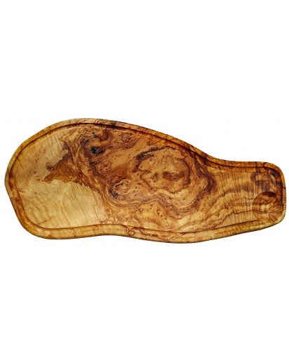 Olivenholz Brett mit Saftrille Naturform, ca.50cm