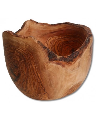 Obstschale mit Rinde Olivenholz, ca. Ø18cm