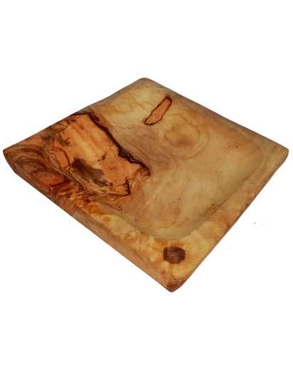 Olivenholz Antipasti-Schale klein, quadratisch, ca. 14x14cm