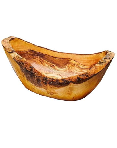 Olivenholz Obstschale Naturoptik oval, ca. 19-23cm x14cm