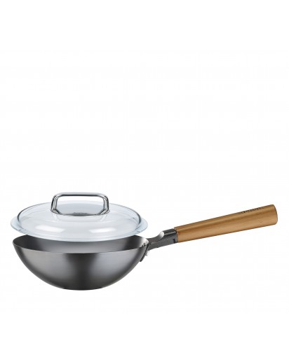 Spring: Canton Wokpfanne mit Domo Glasdeckel, Ø24cm