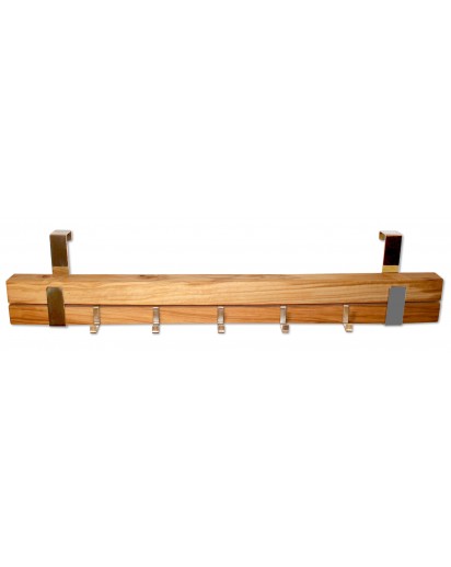 seleXions®: Hakenleiste aus Olivenholz mit Türhaken, 50cm