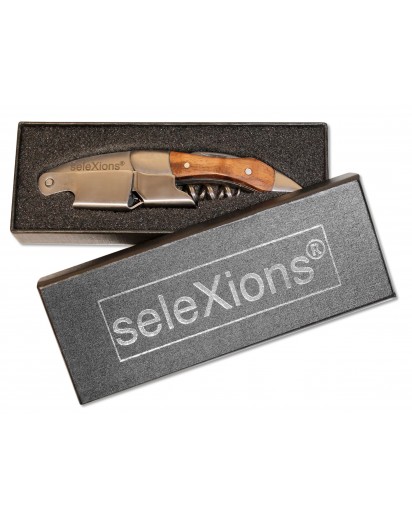 seleXions®: Kellnermesser mit Holzgriff in Geschenkbox