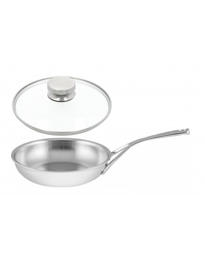 Demeyere: Proline 7 Bratpfanne mit Zwilling Glasdeckel, Ø20cm