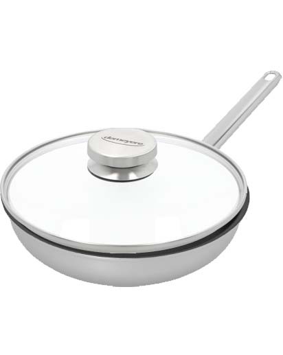 Demeyere: Controlinduc Bratpfanne Duraslide Ultra mit Glasdeckel, Ø32cm 