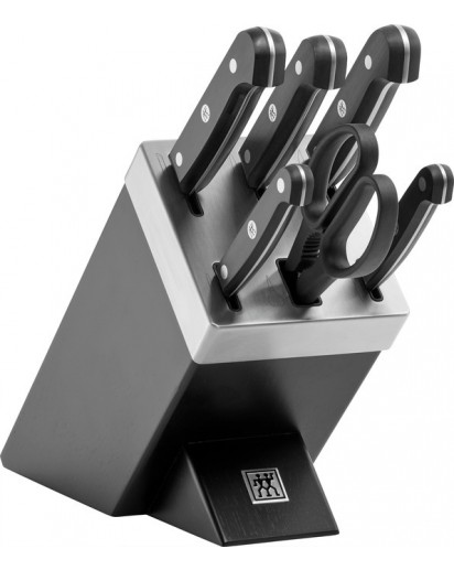 Zwilling: Gourmet Selbstschärfender Messerblock 7-tlg, Schwarz