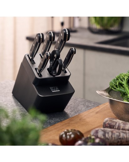 Zwilling: Pro Selbstschärfender Messerblock, Anthrazit, 7-tlg.