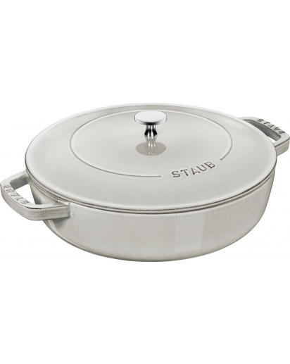 Staub: Bräter mit Chistera Drop-Structure, Ø28cm, Weisser Trüffel