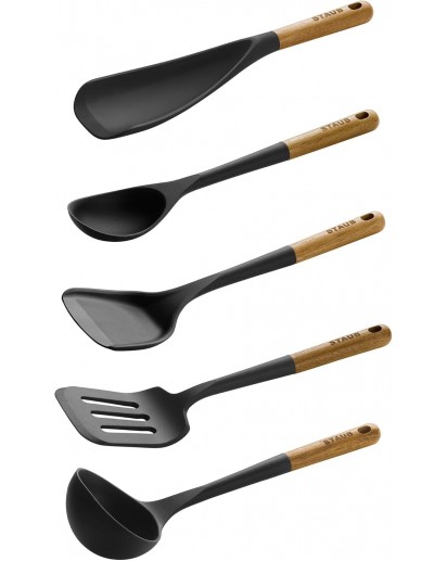Staub: Küchenhelfer-Set Silikon/Holz, 5-tlg.