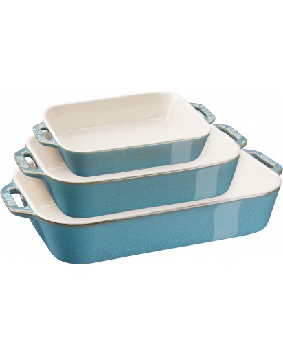 Staub: Auflaufform Set 3-tlg., Antik-Türkis