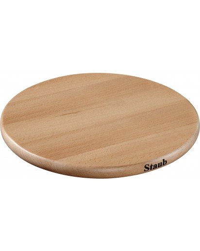 Staub: Magnetischer Topfuntersetzer aus Buchenholz, Ø16,5cm 
