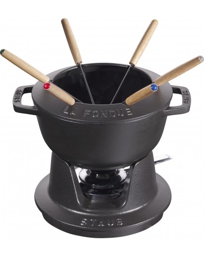 Staub: Fondue Set, Ø18cm, Schwarz