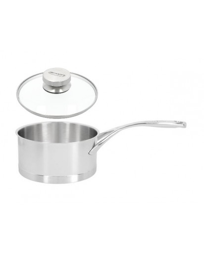 Demeyere: Atlantis 7 Stielkasserolle mit Glasdeckel, Ø16cm