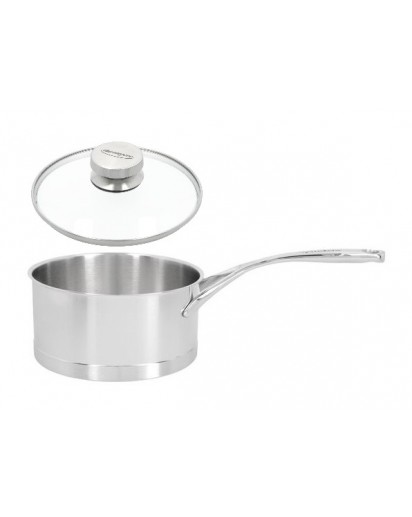 Demeyere: Atlantis 7 Stielkasserolle mit Glasdeckel, Ø18cm