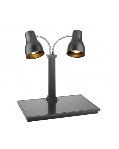 Spring: Carving Station mit Wärmeplatte und zwei Lampen, schwarz