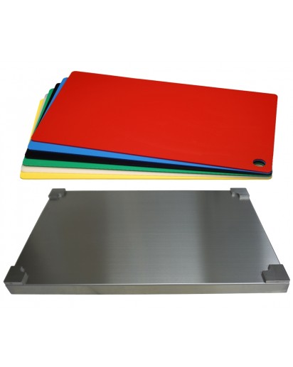 Selexions: Top Board Edelstahl Schneidbrett + 6 farb. Einlagen, GN1/1